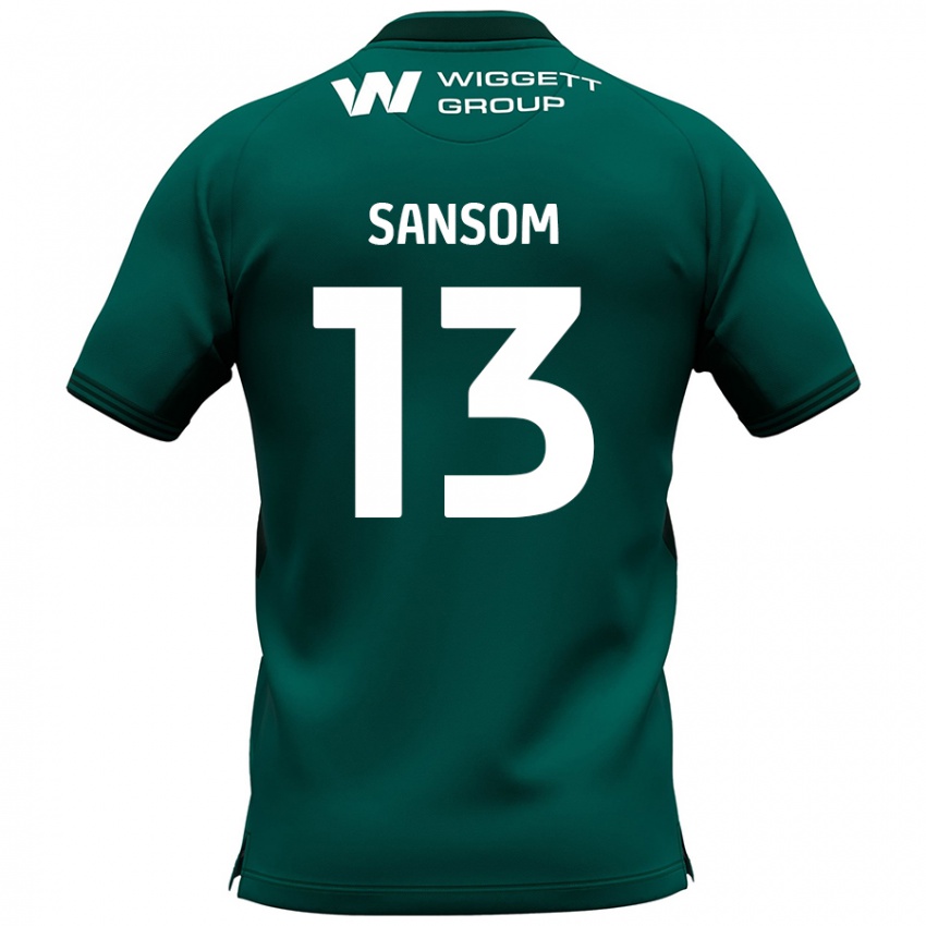 Kinder Chloe Sansom #13 Grün Auswärtstrikot Trikot 2024/25 T-Shirt Österreich