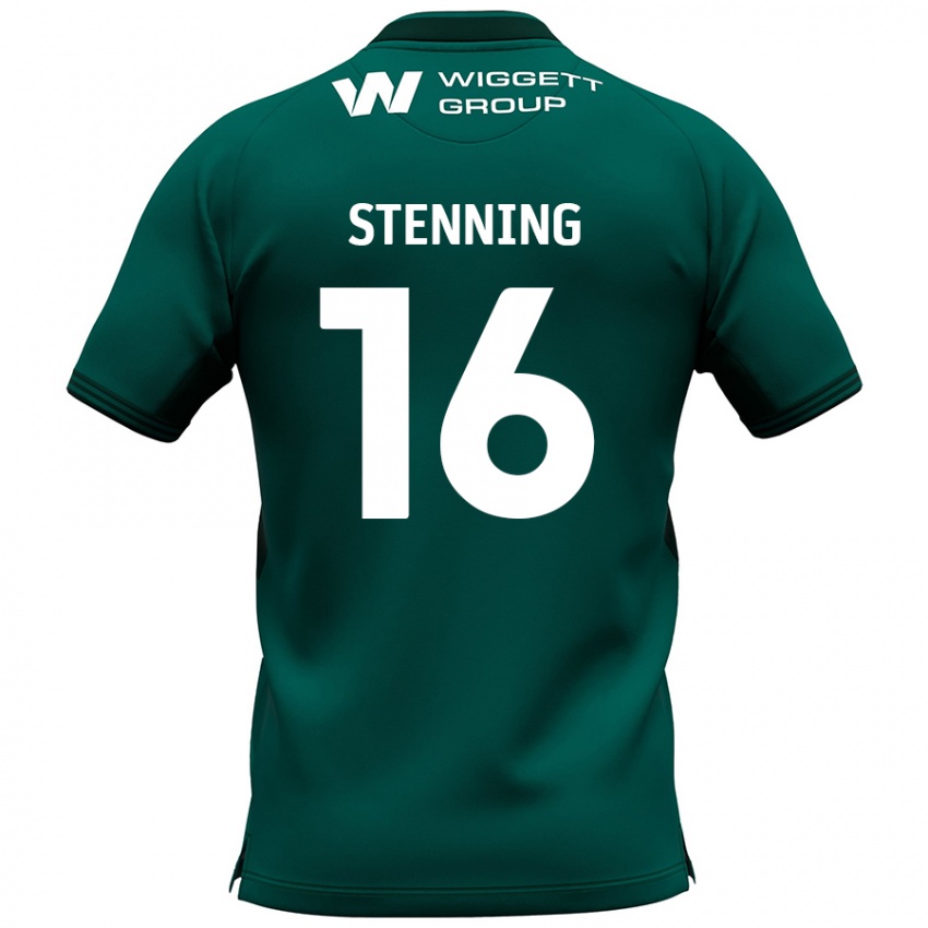 Kinder Ellie Stenning #16 Grün Auswärtstrikot Trikot 2024/25 T-Shirt Österreich