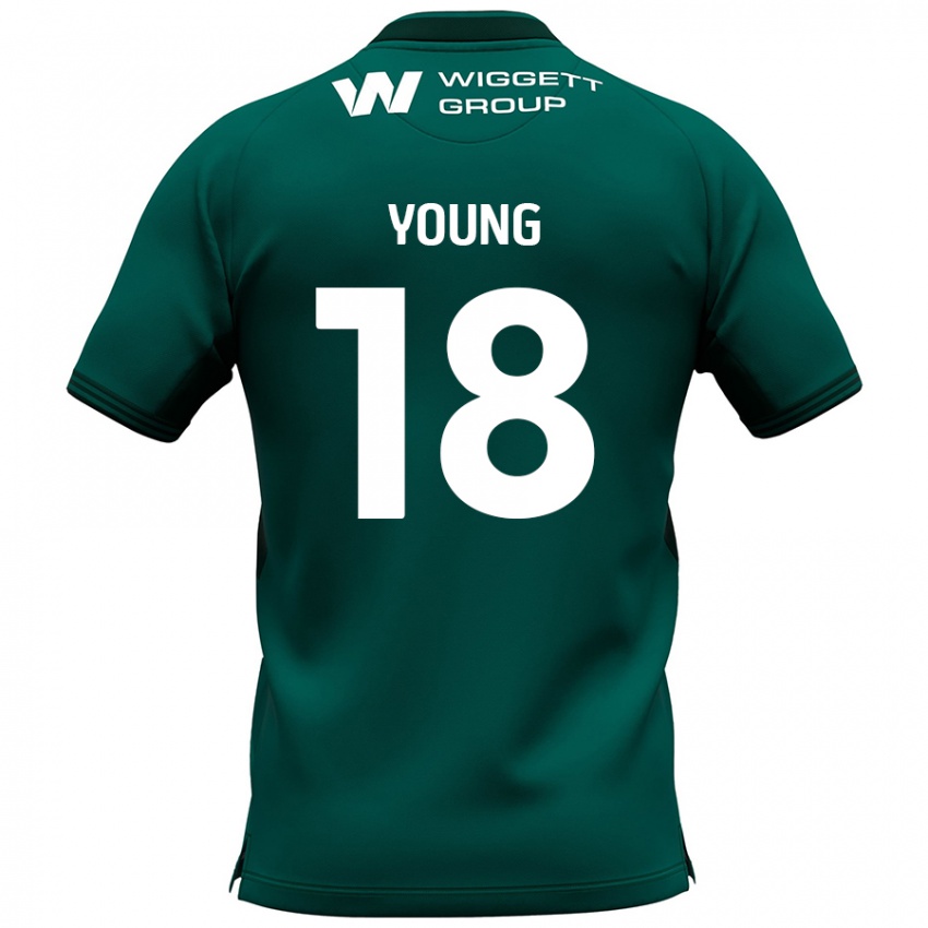 Kinder Michelle Young #18 Grün Auswärtstrikot Trikot 2024/25 T-Shirt Österreich