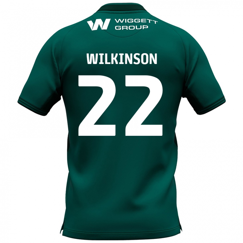 Kinder Chloe Wilkinson #22 Grün Auswärtstrikot Trikot 2024/25 T-Shirt Österreich