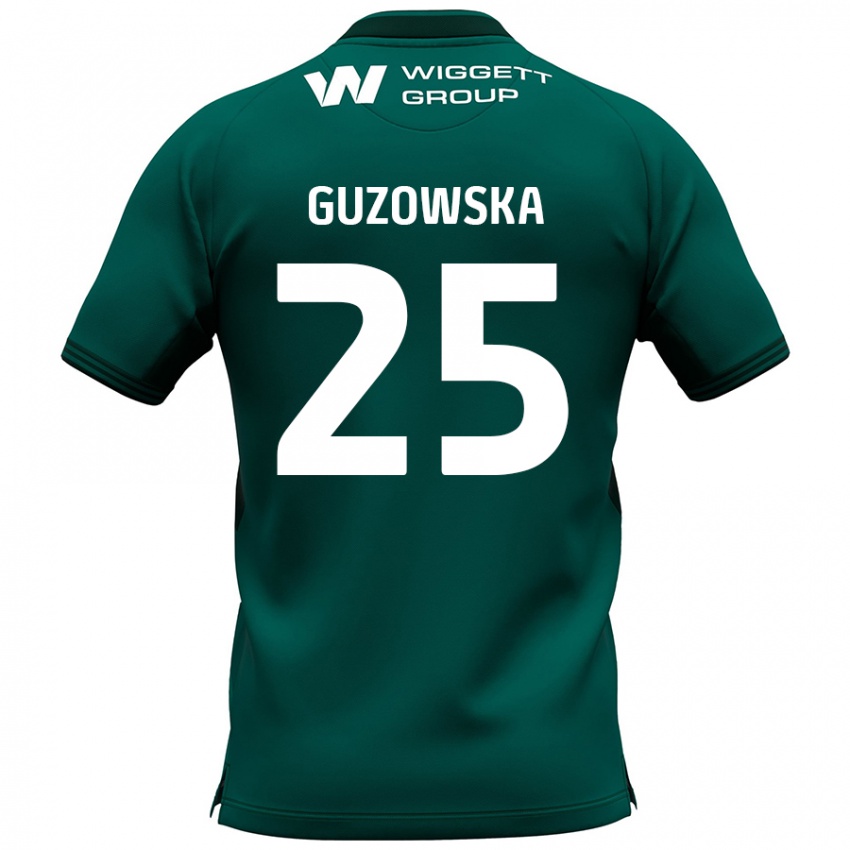 Kinder Sara Guzowska #25 Grün Auswärtstrikot Trikot 2024/25 T-Shirt Österreich