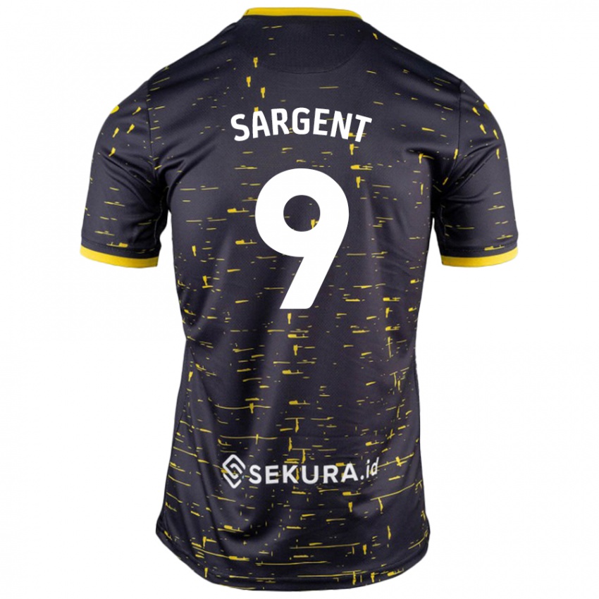 Kinder Josh Sargent #9 Schwarz Gelb Auswärtstrikot Trikot 2024/25 T-Shirt Österreich