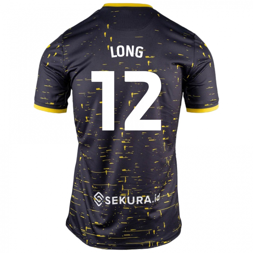 Kinder George Long #12 Schwarz Gelb Auswärtstrikot Trikot 2024/25 T-Shirt Österreich