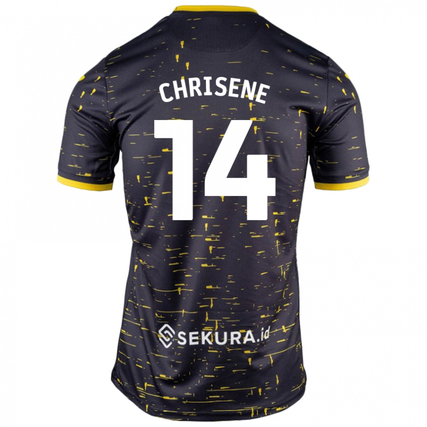 Kinder Ben Chrisene #14 Schwarz Gelb Auswärtstrikot Trikot 2024/25 T-Shirt Österreich