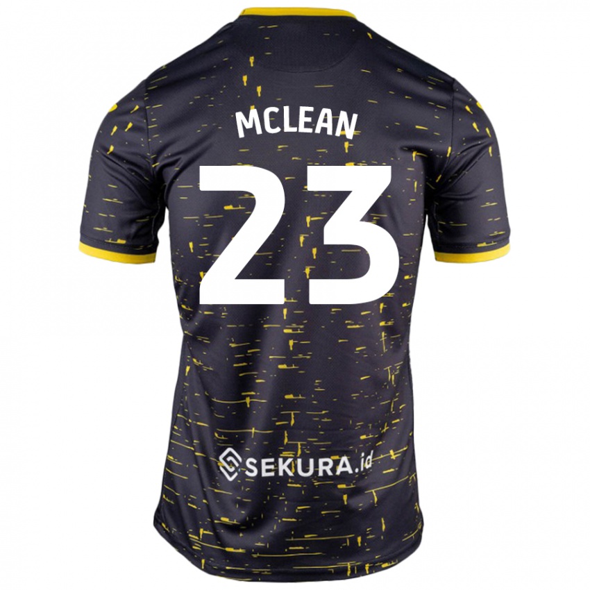 Kinder Kenny Mclean #23 Schwarz Gelb Auswärtstrikot Trikot 2024/25 T-Shirt Österreich