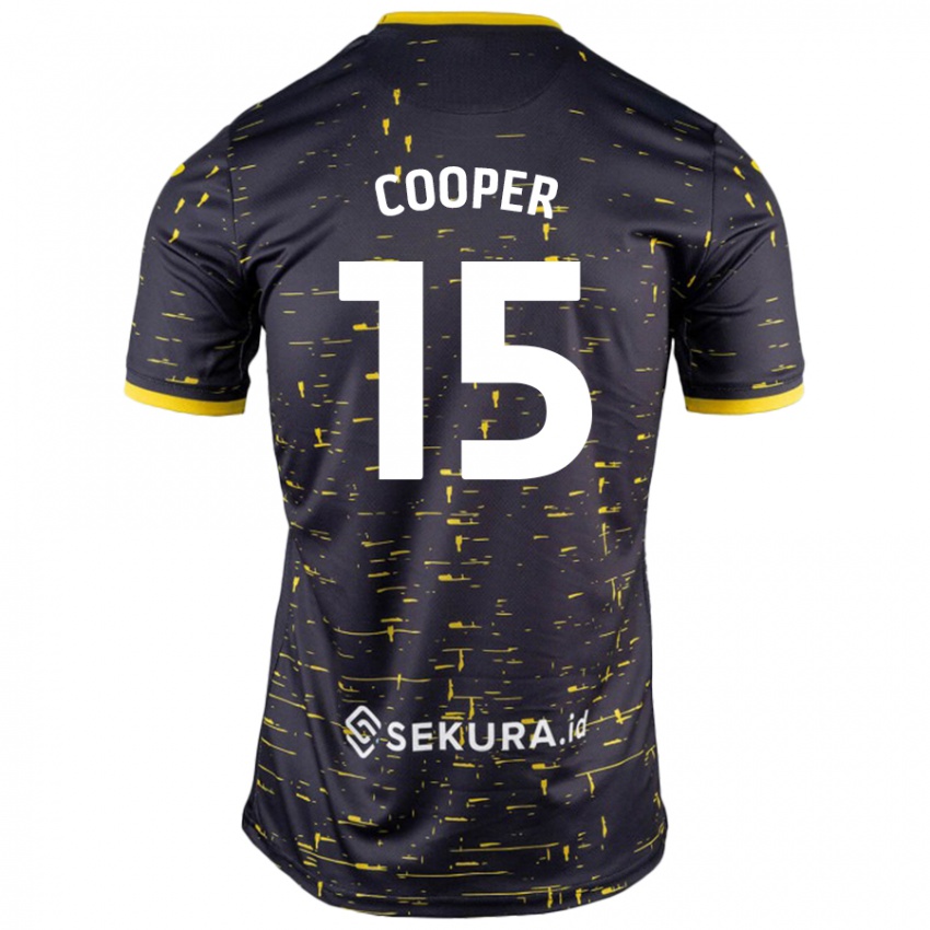 Kinder Naomi Cooper #15 Schwarz Gelb Auswärtstrikot Trikot 2024/25 T-Shirt Österreich