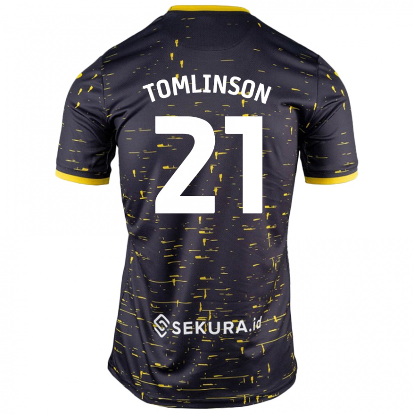 Kinder Lauren Tomlinson #21 Schwarz Gelb Auswärtstrikot Trikot 2024/25 T-Shirt Österreich