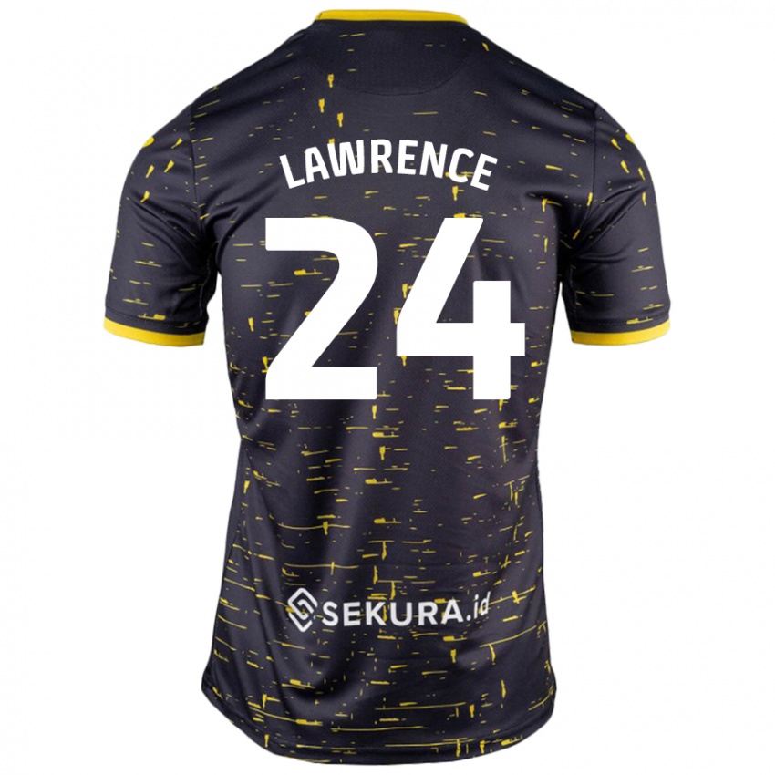 Kinder Rachel Lawrence #24 Schwarz Gelb Auswärtstrikot Trikot 2024/25 T-Shirt Österreich