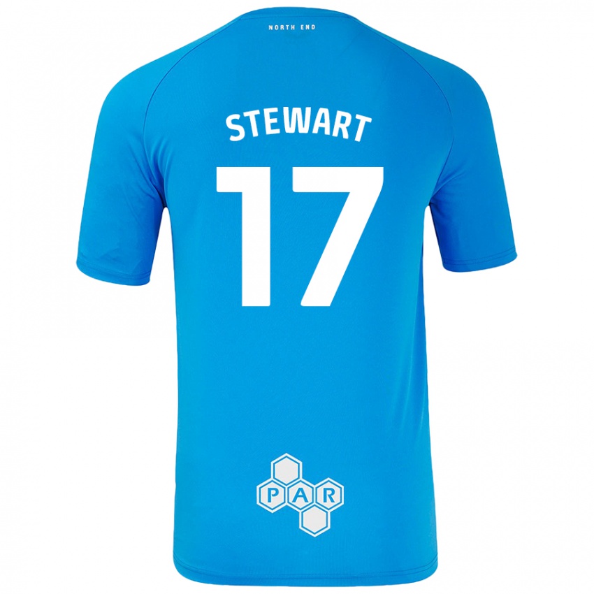 Kinder Layton Stewart #17 Himmelblau Auswärtstrikot Trikot 2024/25 T-Shirt Österreich