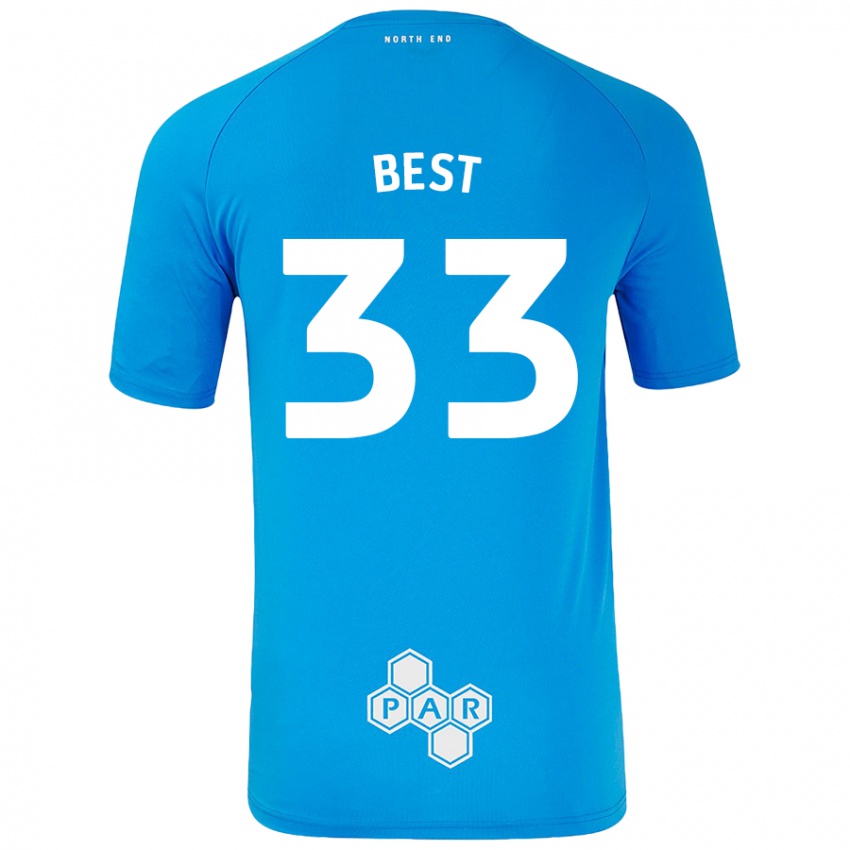 Kinder Kian Best #33 Himmelblau Auswärtstrikot Trikot 2024/25 T-Shirt Österreich