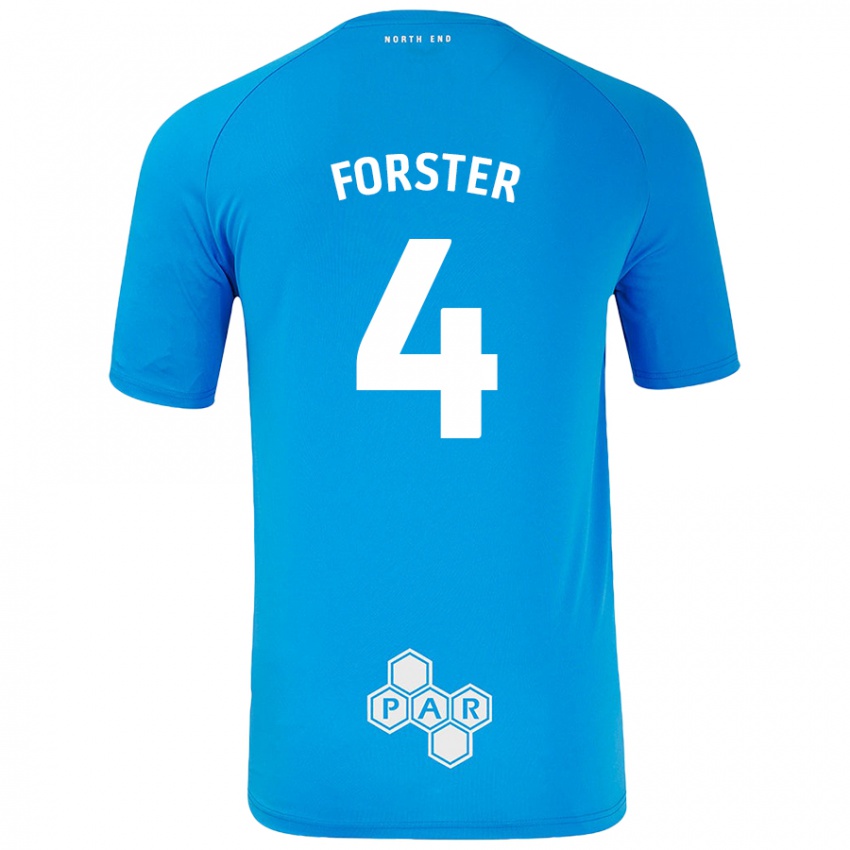 Kinder Hannah Forster #4 Himmelblau Auswärtstrikot Trikot 2024/25 T-Shirt Österreich