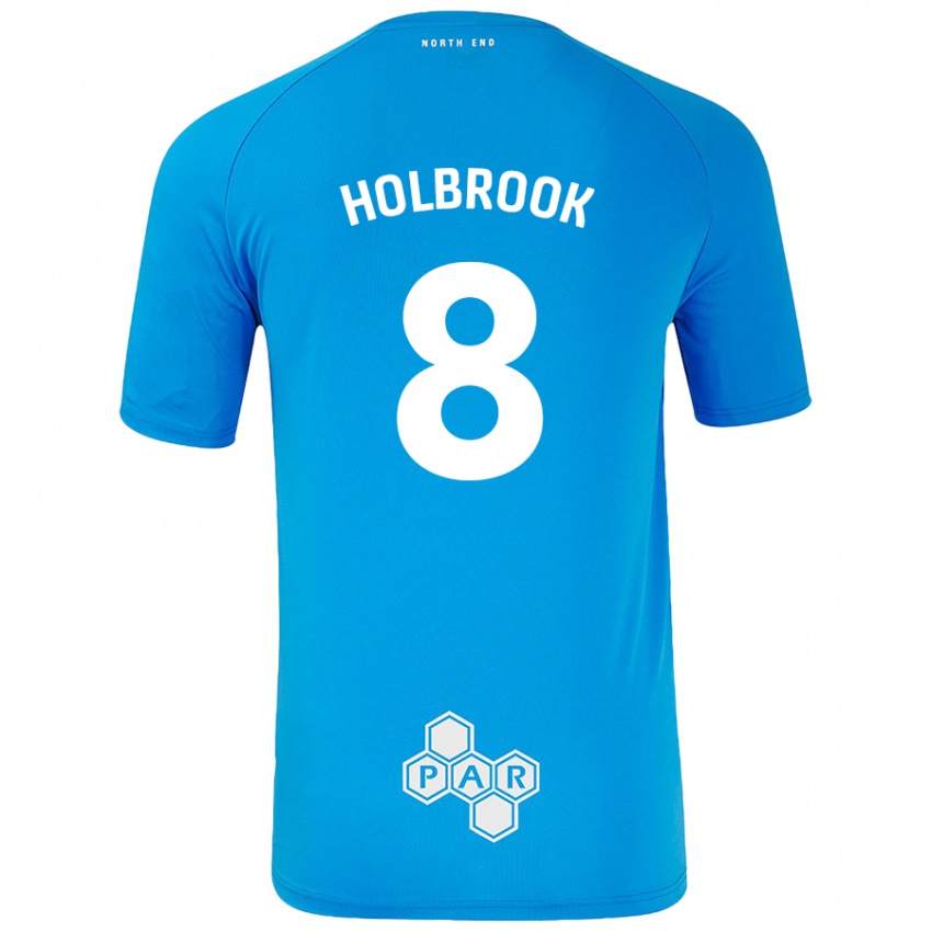 Kinder Jess Holbrook #8 Himmelblau Auswärtstrikot Trikot 2024/25 T-Shirt Österreich