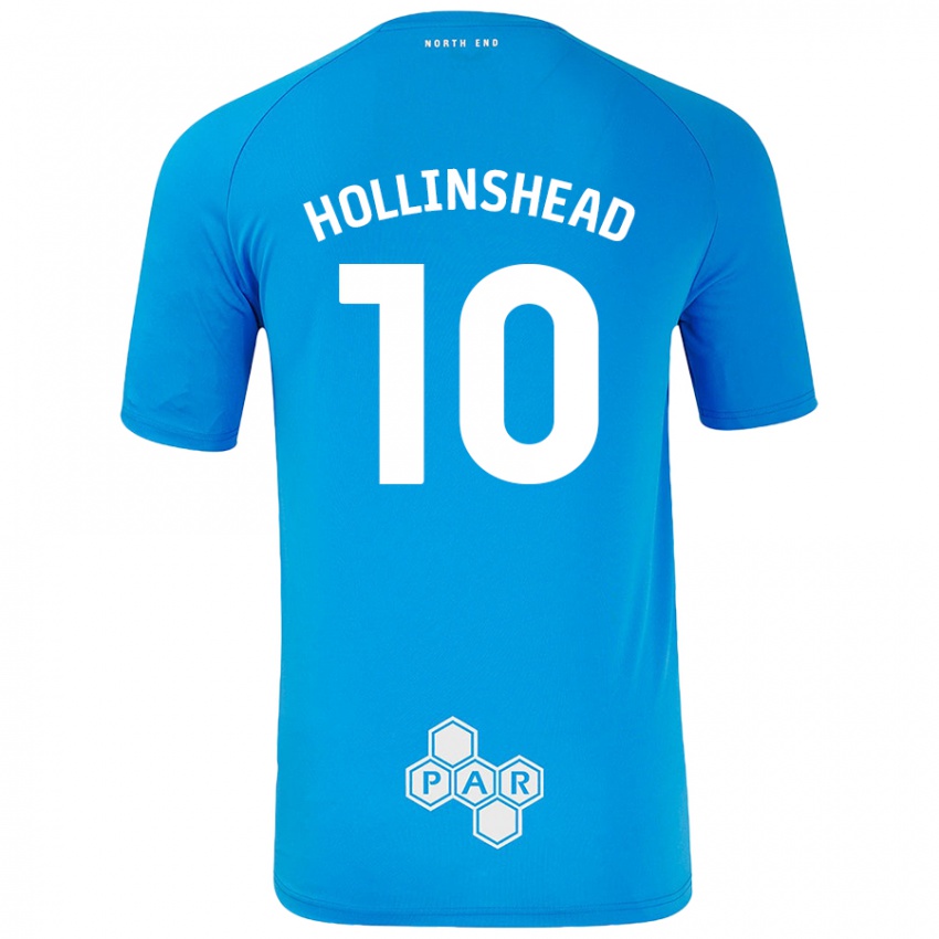 Kinder Emily Hollinshead #10 Himmelblau Auswärtstrikot Trikot 2024/25 T-Shirt Österreich