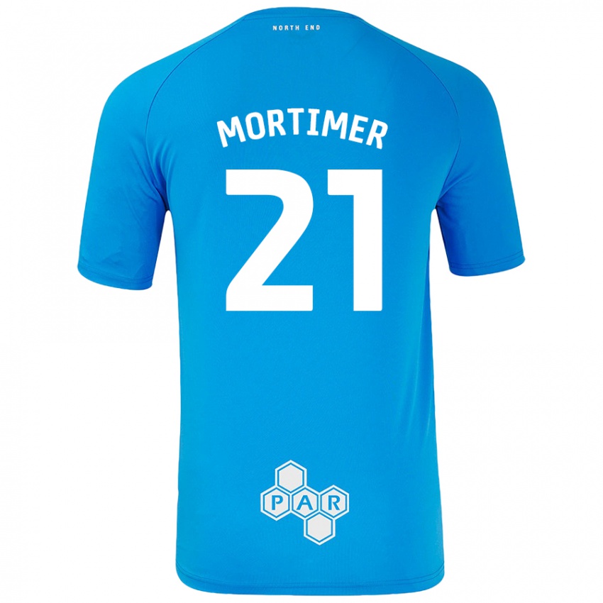 Kinder Jodie Mortimer #21 Himmelblau Auswärtstrikot Trikot 2024/25 T-Shirt Österreich