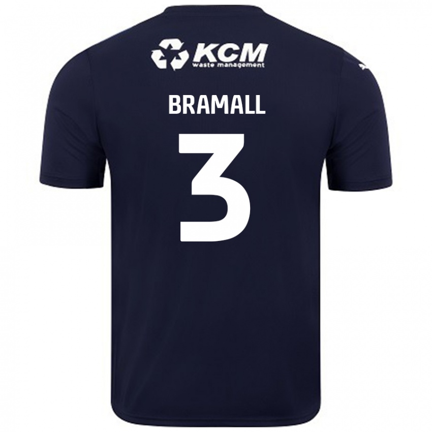 Kinder Cohen Bramall #3 Marineblau Auswärtstrikot Trikot 2024/25 T-Shirt Österreich