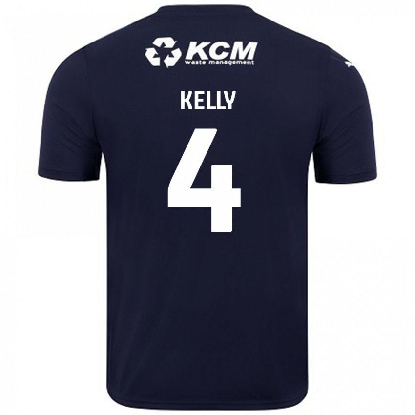 Kinder Liam Kelly #4 Marineblau Auswärtstrikot Trikot 2024/25 T-Shirt Österreich