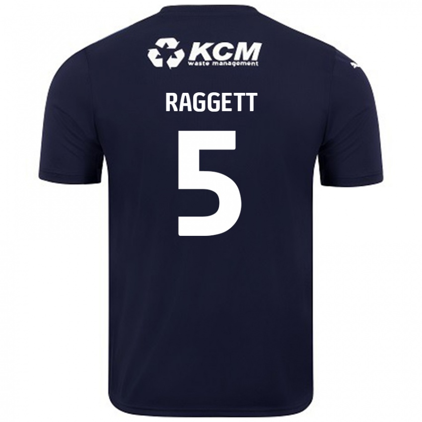 Kinder Sean Raggett #5 Marineblau Auswärtstrikot Trikot 2024/25 T-Shirt Österreich