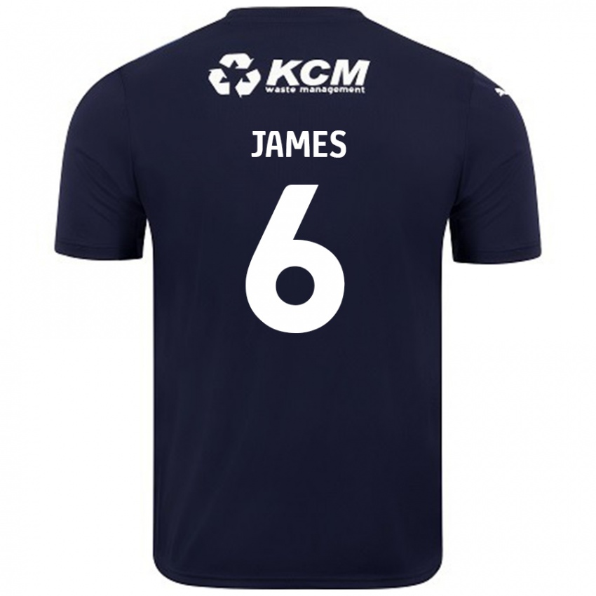 Kinder Reece James #6 Marineblau Auswärtstrikot Trikot 2024/25 T-Shirt Österreich