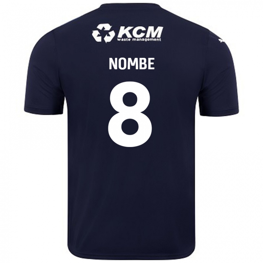 Kinder Sam Nombe #8 Marineblau Auswärtstrikot Trikot 2024/25 T-Shirt Österreich