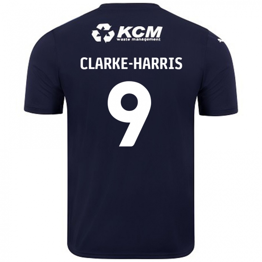 Kinder Jonson Clarke-Harris #9 Marineblau Auswärtstrikot Trikot 2024/25 T-Shirt Österreich