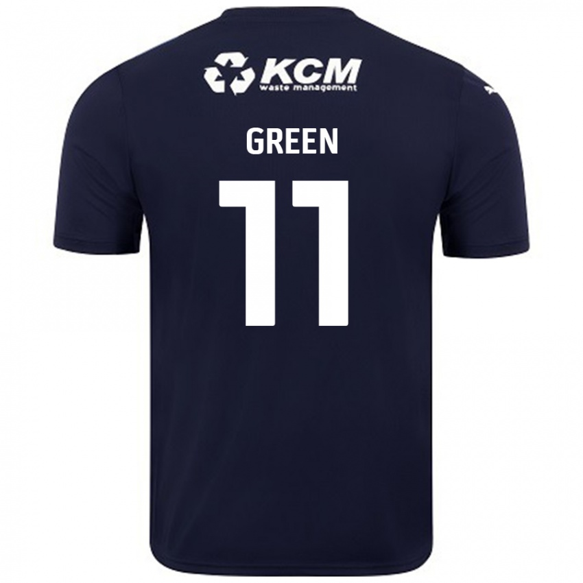 Kinder Andre Green #11 Marineblau Auswärtstrikot Trikot 2024/25 T-Shirt Österreich