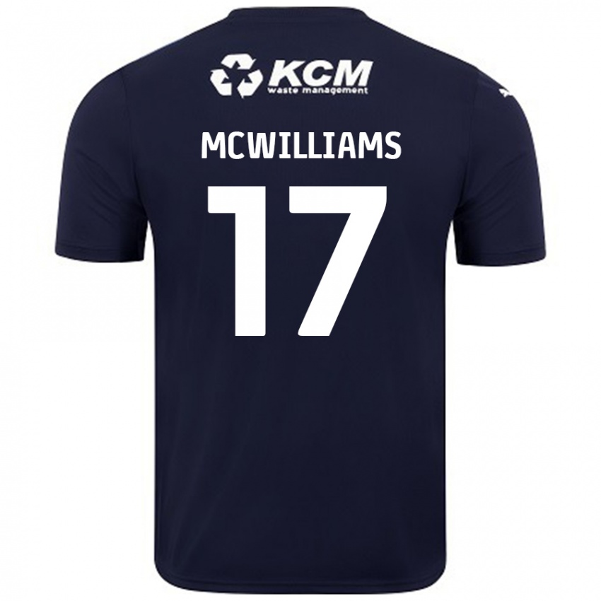 Kinder Shaun Mcwilliams #17 Marineblau Auswärtstrikot Trikot 2024/25 T-Shirt Österreich