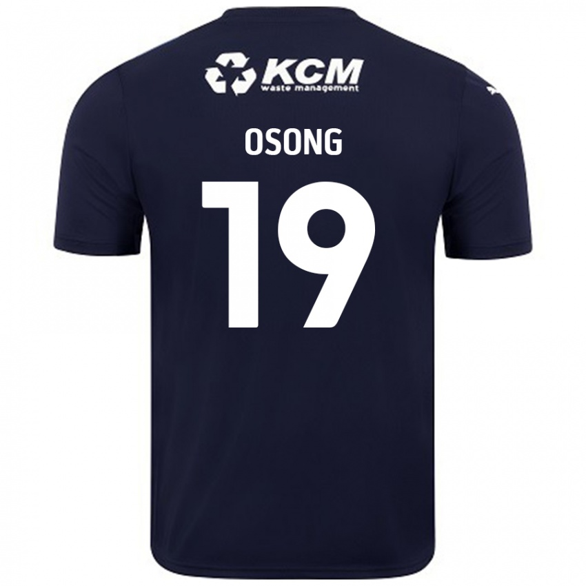 Kinder Detlef Esapa Osong #19 Marineblau Auswärtstrikot Trikot 2024/25 T-Shirt Österreich