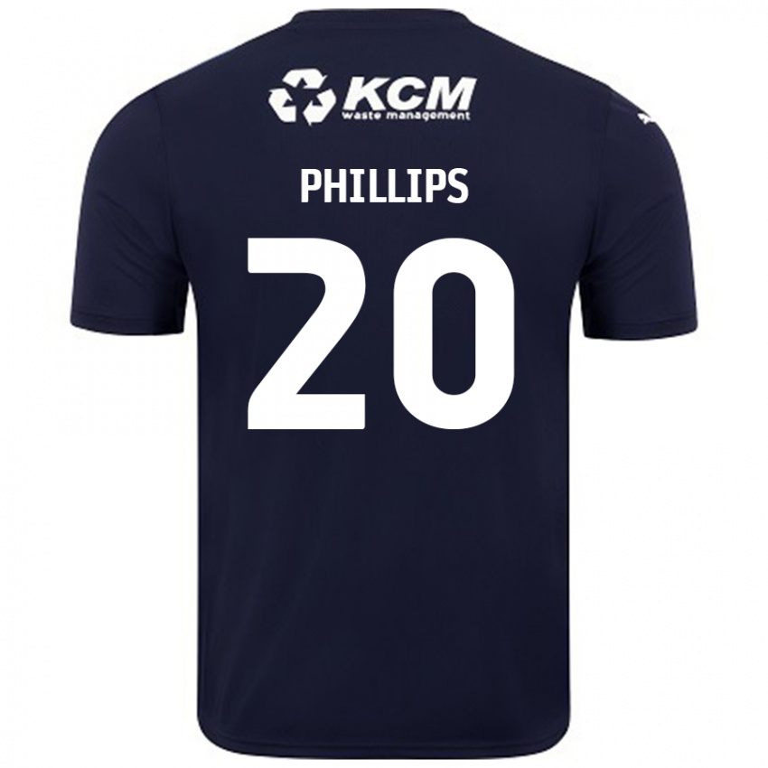 Kinder Dillon Phillips #20 Marineblau Auswärtstrikot Trikot 2024/25 T-Shirt Österreich