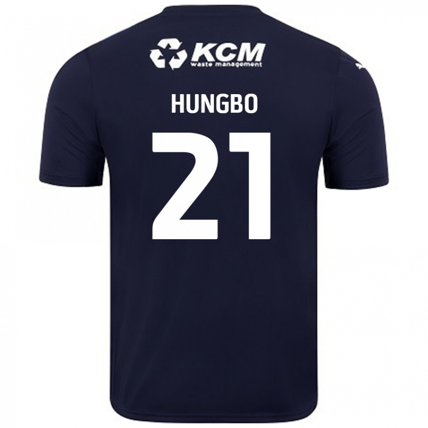 Kinder Joseph Hungbo #21 Marineblau Auswärtstrikot Trikot 2024/25 T-Shirt Österreich