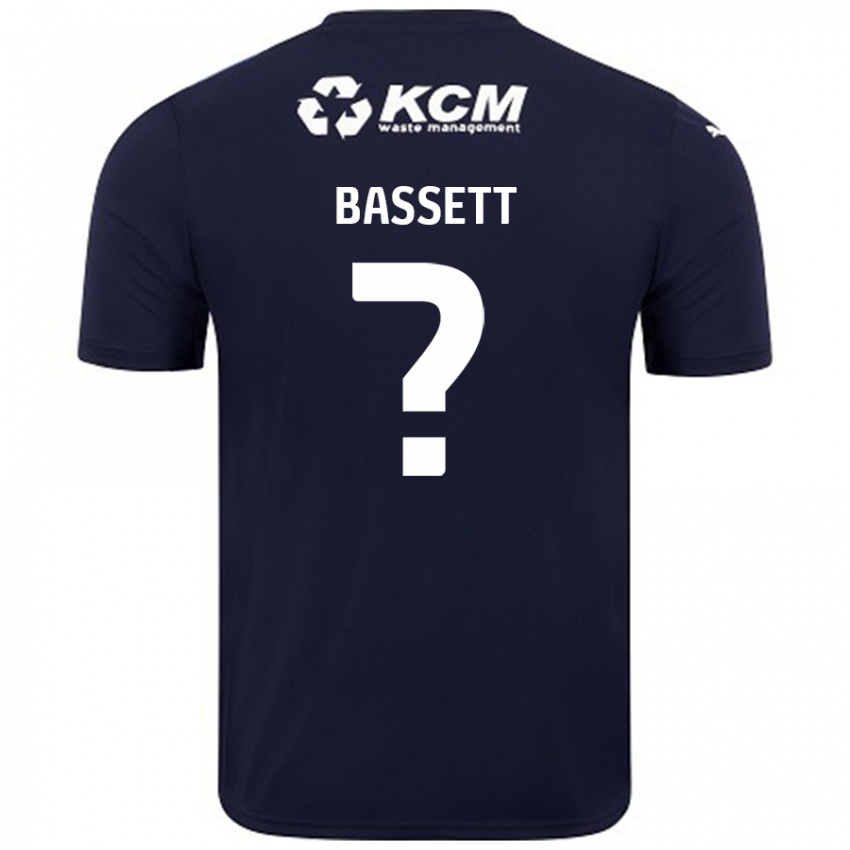 Kinder Bassett #0 Marineblau Auswärtstrikot Trikot 2024/25 T-Shirt Österreich