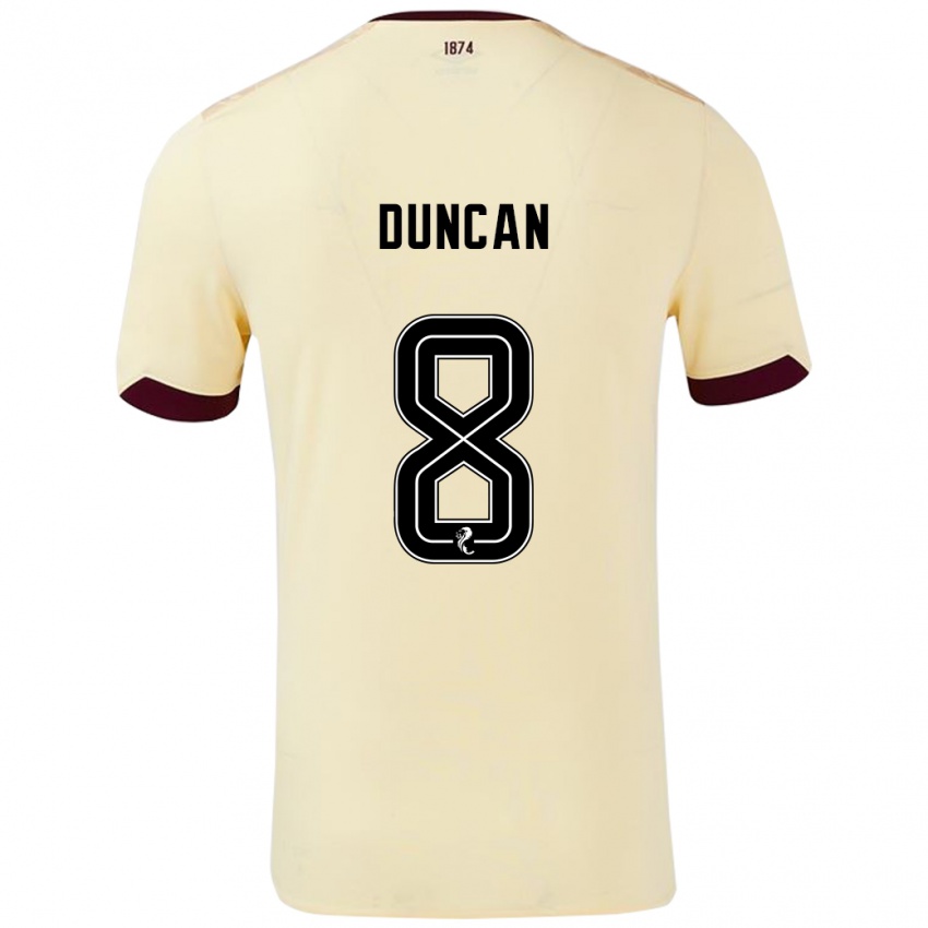 Kinder Ryan Duncan #8 Creme Burgunderrot Auswärtstrikot Trikot 2024/25 T-Shirt Österreich