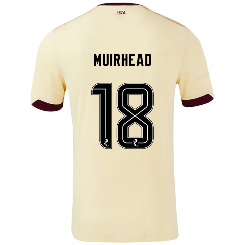 Kinder Owen Muirhead #18 Creme Burgunderrot Auswärtstrikot Trikot 2024/25 T-Shirt Österreich