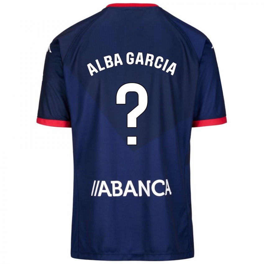 Kinder Lucía Alba García #13 Marineblau Auswärtstrikot Trikot 2024/25 T-Shirt Österreich