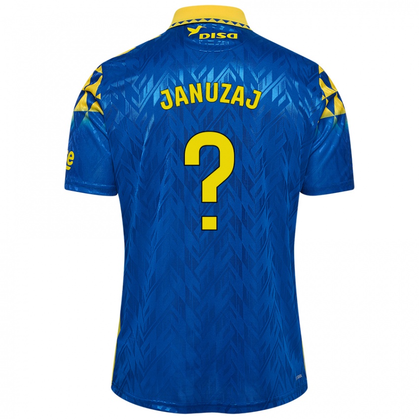 Kinder Adnan Januzaj #0 Blau Gelb Auswärtstrikot Trikot 2024/25 T-Shirt Österreich