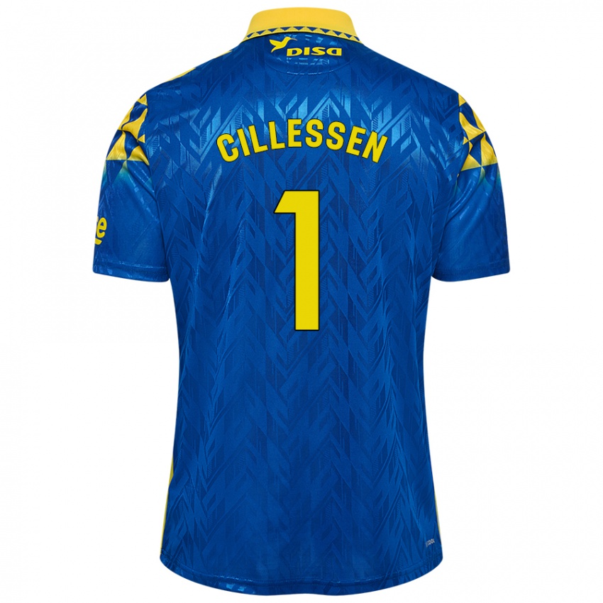 Kinder Jasper Cillessen #1 Blau Gelb Auswärtstrikot Trikot 2024/25 T-Shirt Österreich