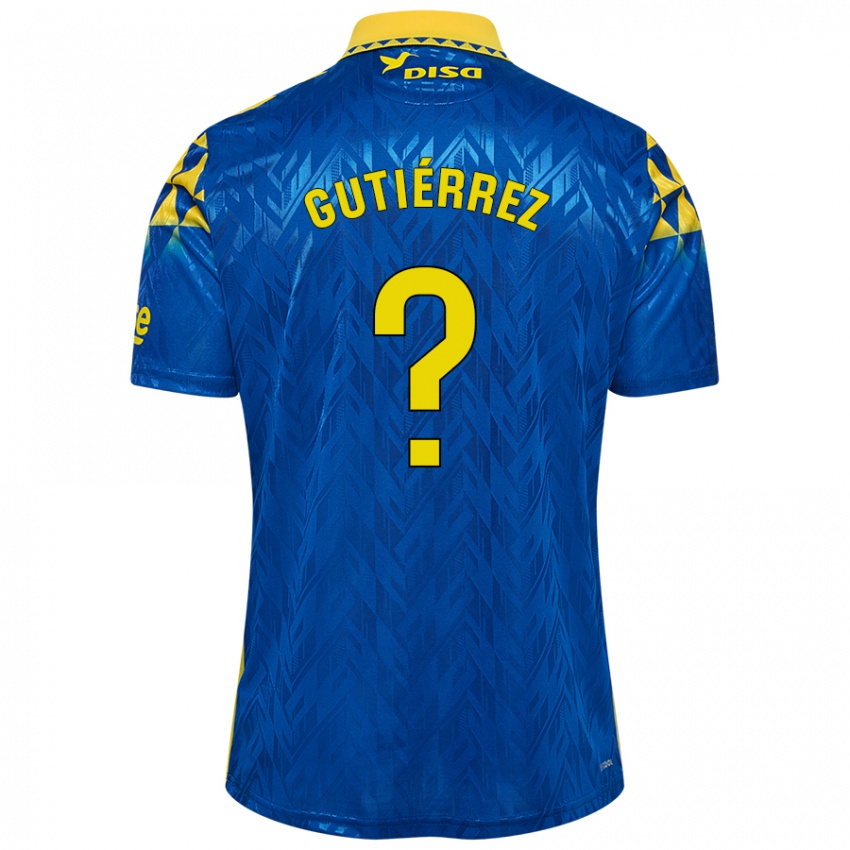 Kinder Marco Gutiérrez #0 Blau Gelb Auswärtstrikot Trikot 2024/25 T-Shirt Österreich