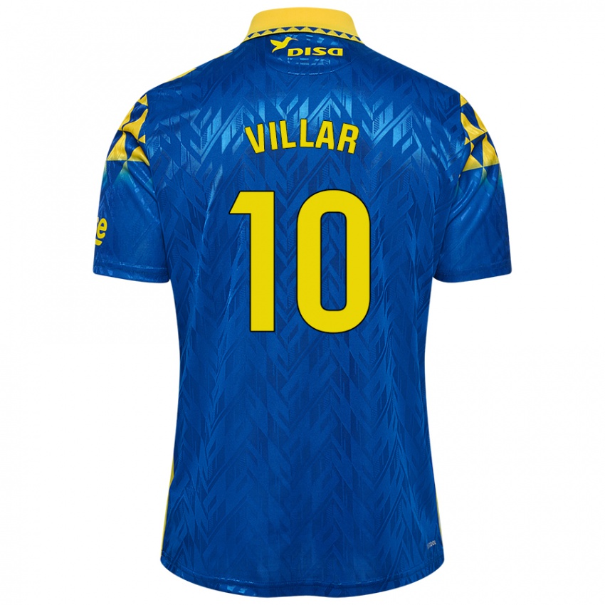 Kinder Andy Villar #10 Blau Gelb Auswärtstrikot Trikot 2024/25 T-Shirt Österreich