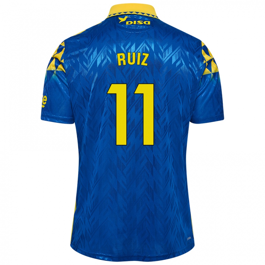 Kinder Sergio Ruiz #11 Blau Gelb Auswärtstrikot Trikot 2024/25 T-Shirt Österreich