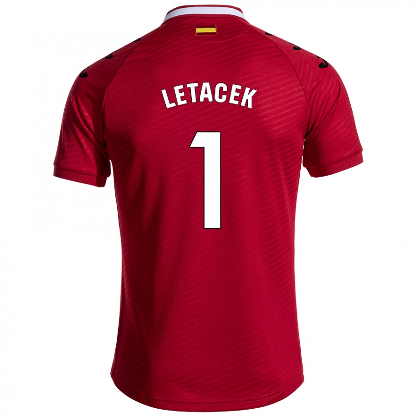 Kinder Jiri Letacek #1 Dunkelrot Auswärtstrikot Trikot 2024/25 T-Shirt Österreich