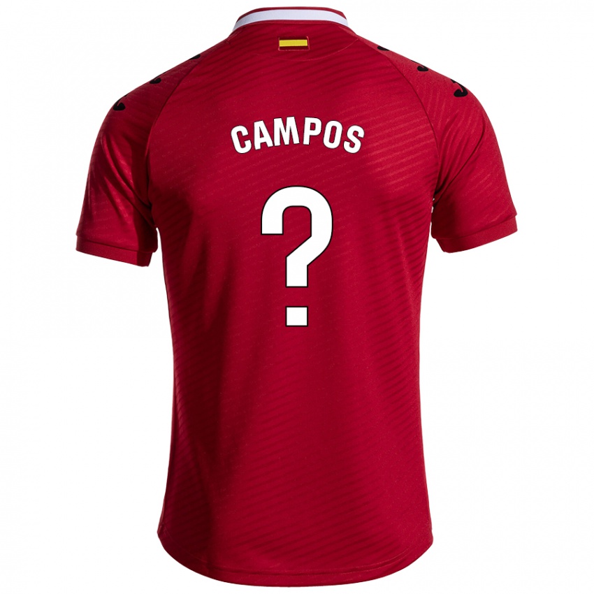 Kinder Álex Campos #0 Dunkelrot Auswärtstrikot Trikot 2024/25 T-Shirt Österreich