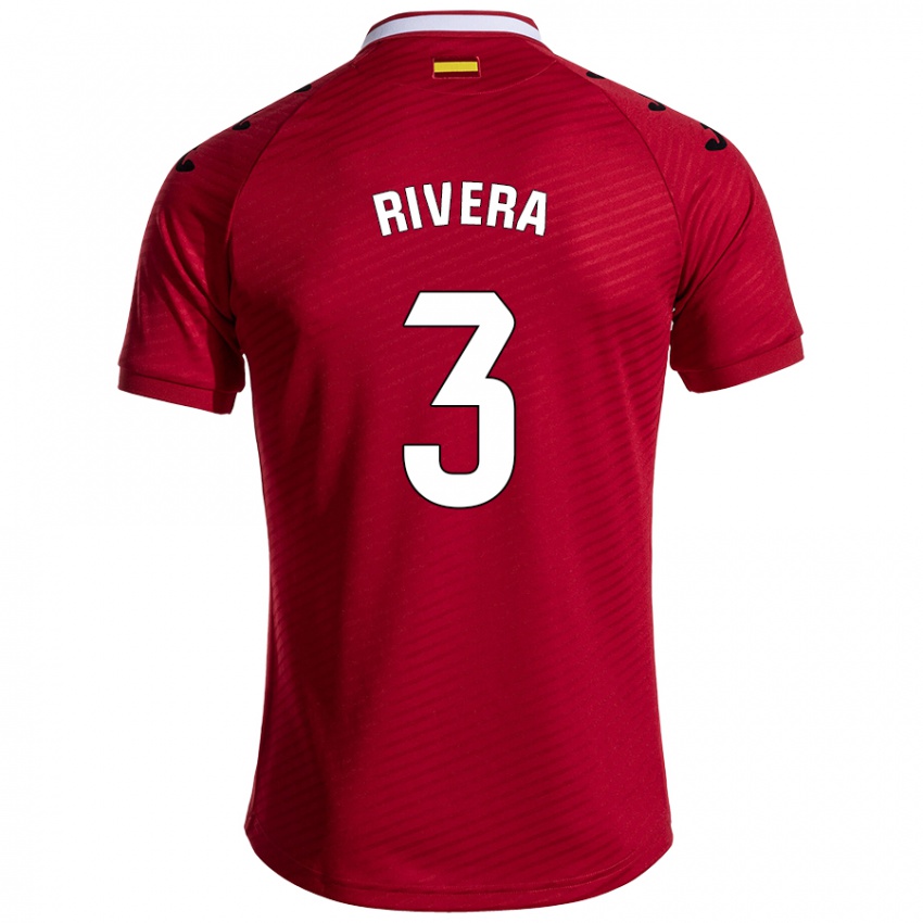 Kinder Gorka Rivera #3 Dunkelrot Auswärtstrikot Trikot 2024/25 T-Shirt Österreich