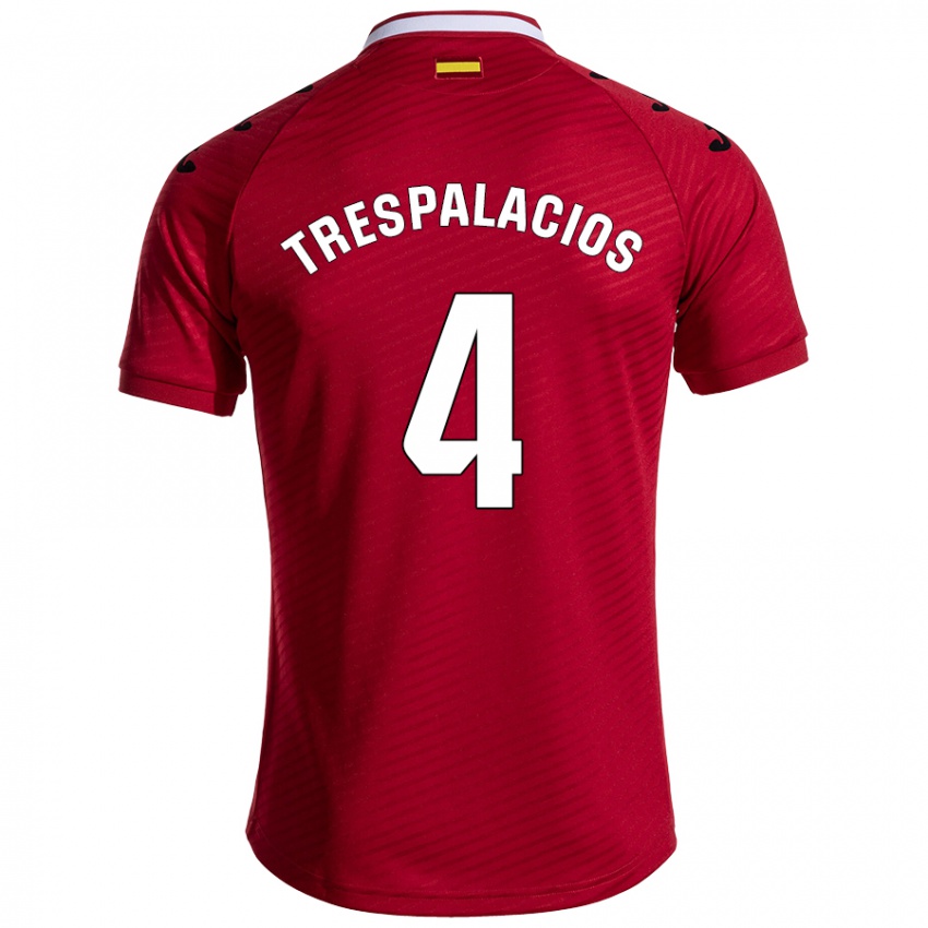 Kinder Adrián Trespalacios #4 Dunkelrot Auswärtstrikot Trikot 2024/25 T-Shirt Österreich