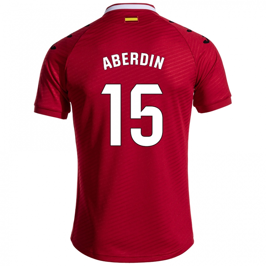 Kinder Nabil Aberdin #15 Dunkelrot Auswärtstrikot Trikot 2024/25 T-Shirt Österreich