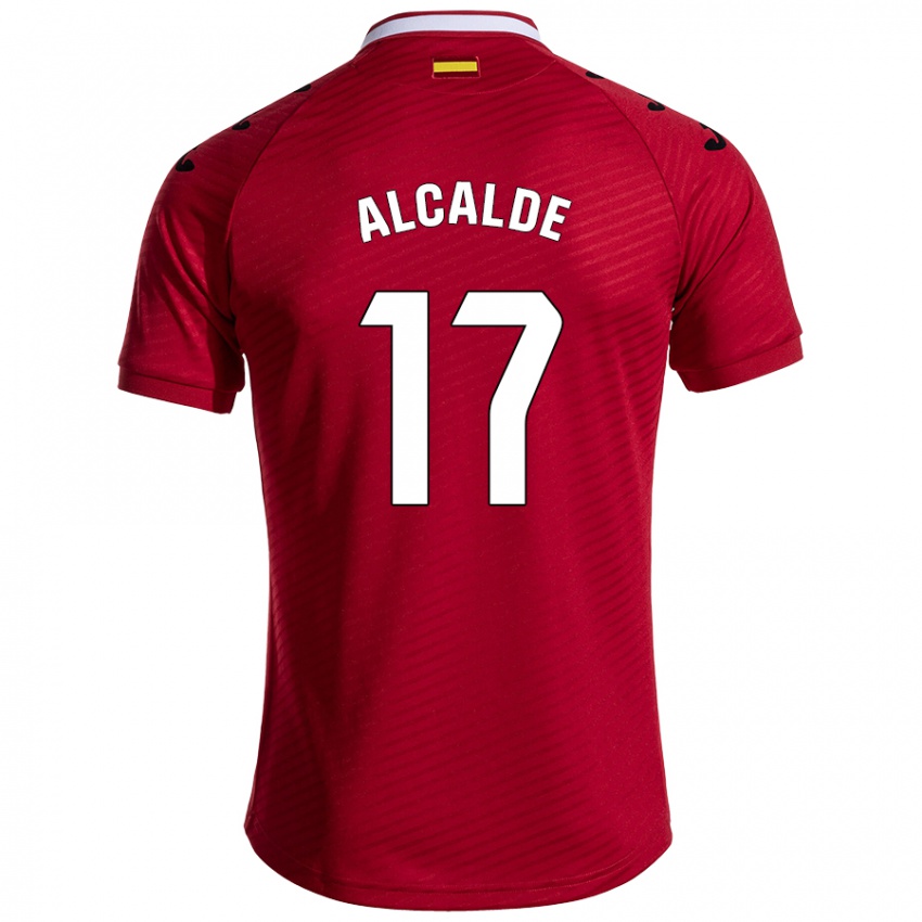 Kinder Jacobo Alcalde #17 Dunkelrot Auswärtstrikot Trikot 2024/25 T-Shirt Österreich