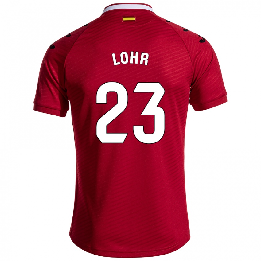 Kinder Luca Lohr #23 Dunkelrot Auswärtstrikot Trikot 2024/25 T-Shirt Österreich