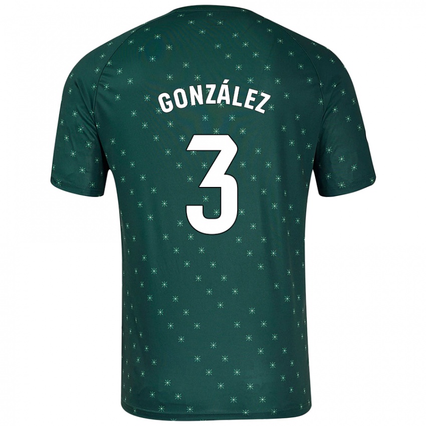 Kinder Edgar González #3 Dunkelgrün Auswärtstrikot Trikot 2024/25 T-Shirt Österreich