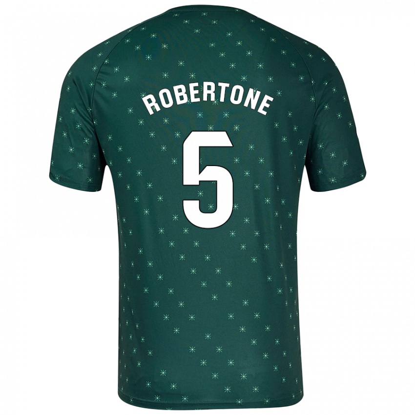 Kinder Lucas Robertone #5 Dunkelgrün Auswärtstrikot Trikot 2024/25 T-Shirt Österreich