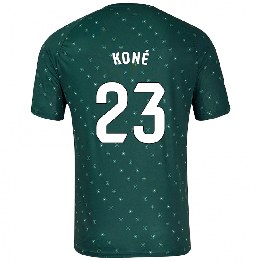 Kinder Ibrahima Koné #23 Dunkelgrün Auswärtstrikot Trikot 2024/25 T-Shirt Österreich