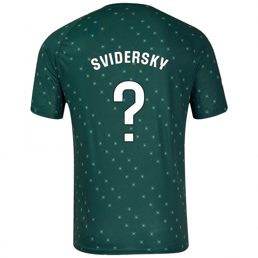 Kinder Martin Svidersky #0 Dunkelgrün Auswärtstrikot Trikot 2024/25 T-Shirt Österreich