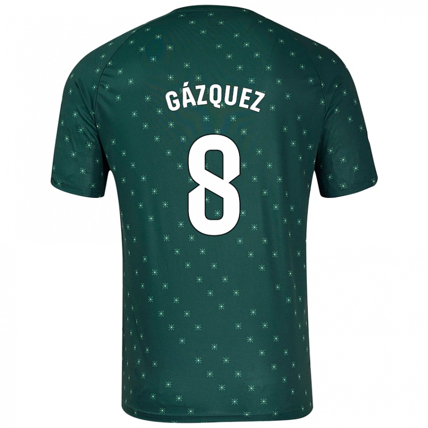 Kinder Joan Gázquez #8 Dunkelgrün Auswärtstrikot Trikot 2024/25 T-Shirt Österreich